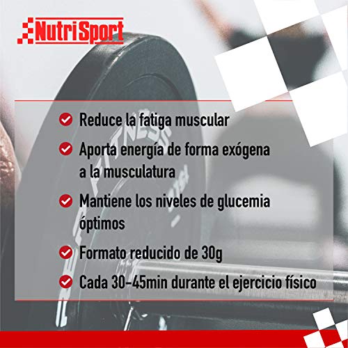 NUTRISPORT CLINICAL NUTRITION, S.A. Fuel Gel, Palatinose, Electrolitos, Aporta Energía, Sabor Cítricos, Blanco, 24 X 30 Gramos