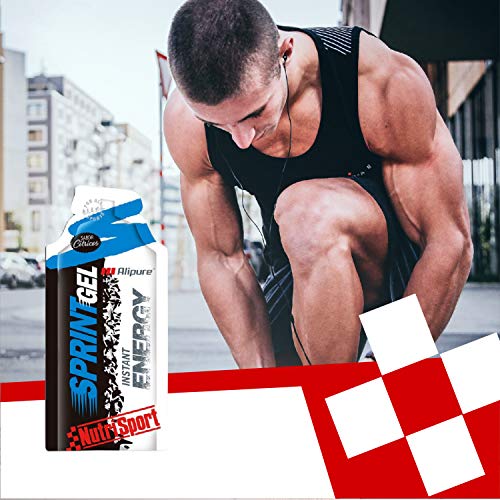 Nutrisport - Sprint Gel, Energía Rápida, Azúcares de Rápida Absorción, Acido Lipoico, Caja de 24, 24x30 gr