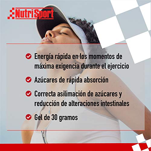 Nutrisport - Sprint Gel, Energía Rápida, Azúcares de Rápida Absorción, Acido Lipoico, Caja de 24, 24x30 gr