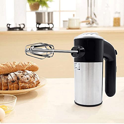 N&W 800W Household Electric Mixer Electric 5 Speed Handheld Mixer Stainless Steel Egg Whisk with Beaters Dough Hooks and Egg Separator for Cake Baking Cooking