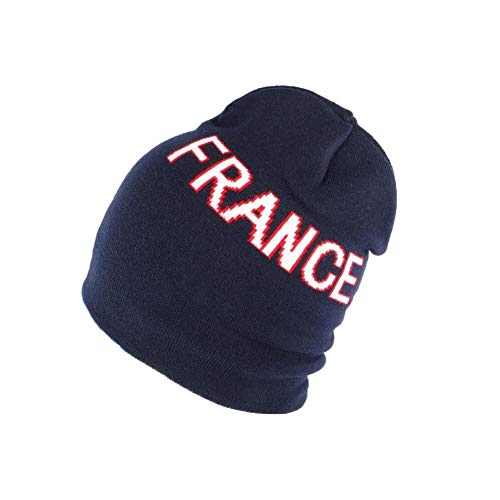 Nyls Création - Gorro de lana, diseño de Francia, color azul, blanco y rojo azul Talla única