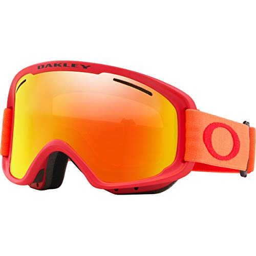 Oakley Frame 2.0 Pro Xm Ski Goggles, Unisex Adulto, Red Neon Orange/Fire Iridium/Persimmon, M