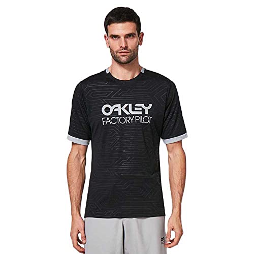 Oakley Pipeline Trail MTB - Camisas de ciclismo de manga corta para hombre, color negro