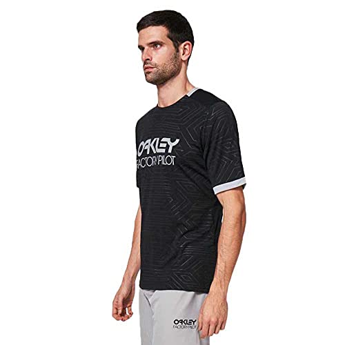 Oakley Pipeline Trail MTB - Camisas de ciclismo de manga corta para hombre, color negro
