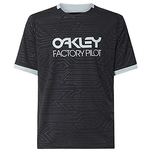 Oakley Pipeline Trail MTB - Camisas de ciclismo de manga corta para hombre, color negro