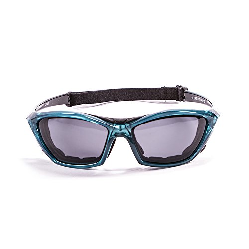 Ocean Sunglasses Lake Garda - Gafas de Sol polarizadas - Montura : Azul Transparente - Lentes : Ahumadas (13000.6)