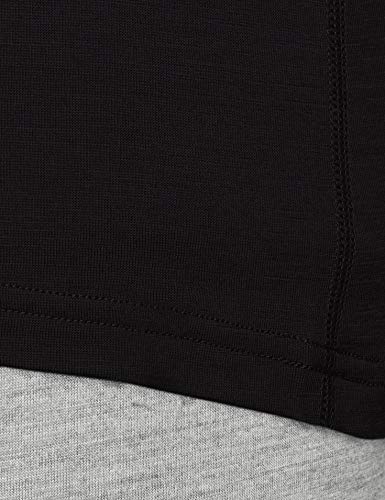 Odlo Suw Top Crew Neck L/S Natural 100% Merin Camiseta, Hombre, Black - Black, XL