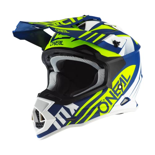 Oneal 2SRS Helmet SPYDE 2.0 Blue/White/Neon Yellow M (57/58cm) Casco, Adultos Unisex