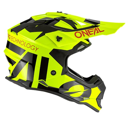 Oneal 2SRS Youth Helmet Slick Neon Yellow/Black M (51/52 cm) Casco, Adultos Unisex