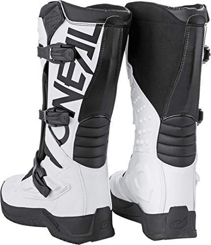 O'NEAL | Botas de Motocross | Enduro de Motocross | Protección interior de tobillos, pies y zona de cambio, forro perforado, microfibra de Perdurable | Botas RSX | Adultos | Blanco | Talla 48