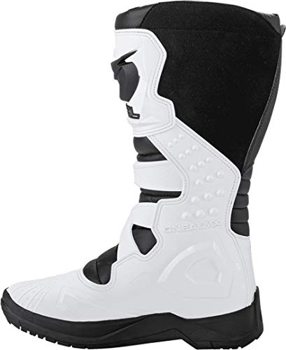 O'NEAL | Botas de Motocross | Enduro de Motocross | Protección interior de tobillos, pies y zona de cambio, forro perforado, microfibra de Perdurable | Botas RSX | Adultos | Blanco | Talla 48