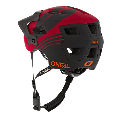 O'NEAL | Casco para Bicicleta de montaña | Enduro All-Mountain | Rejillas de ventilación, Almohadillas Lavables, Norma de Seguridad EN1078 | Casco Defender Nova | Adultos | Naranja Roja | Talla L/XL