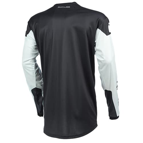 O'Neal | Jersey de Motocicleta | Enduro Motocross | Protección Acolchada para los Codos, Ajuste para una máxima Libertad de Movimiento | Jersey Element Threat | Adultos | Blanco Negro | Talla XL