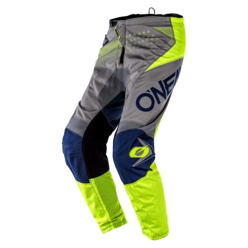 O'Neal | Pantalones de Motocross | MX Enduro Motocicleta | Piernas Preformadas, protección e Insertos de Estiramiento | Element Pants Factor | Adultos | Blanco Azul Rojo | Talla 30 (46)