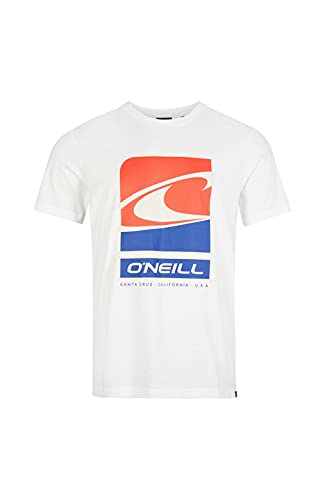 O'NEILL Flag Wave SS T-Shirt Camiseta, Hombre, 1030 Powder White, Regular