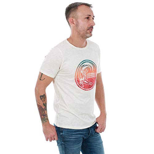 O'NEILL LM Circle Surfer Camiseta, Hombre, Blanco (Powder White 1030), XX-Large (Tamaño del Fabricante:XXL)