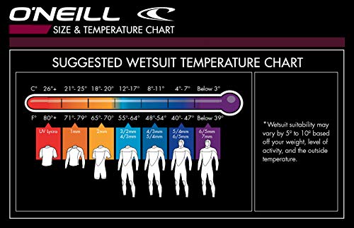 O'Neill Wetsuits Reactor-2-Traje Cremallera Trasera (3/2 mm) Traje de Neopreno, Hombres, Negro/Abismo, M