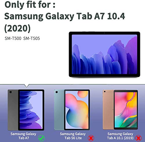 ONETHEFUL Carcasa Libro Funda Tablet Samsung Galaxy Tab A7 10.4" (2020) SM-T500 T505 Cover Fundas Protector con PU Cuero y Soporte - Mono Musical
