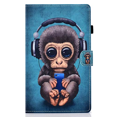 ONETHEFUL Carcasa Libro Funda Tablet Samsung Galaxy Tab A7 10.4" (2020) SM-T500 T505 Cover Fundas Protector con PU Cuero y Soporte - Mono Musical