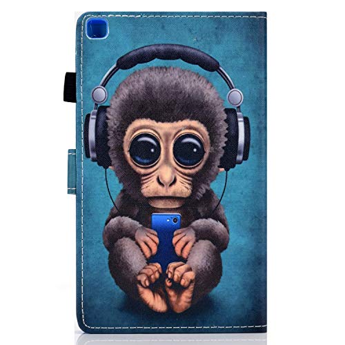 ONETHEFUL Carcasa Libro Funda Tablet Samsung Galaxy Tab A7 10.4" (2020) SM-T500 T505 Cover Fundas Protector con PU Cuero y Soporte - Mono Musical