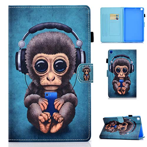 ONETHEFUL Carcasa Libro Funda Tablet Samsung Galaxy Tab A7 10.4" (2020) SM-T500 T505 Cover Fundas Protector con PU Cuero y Soporte - Mono Musical