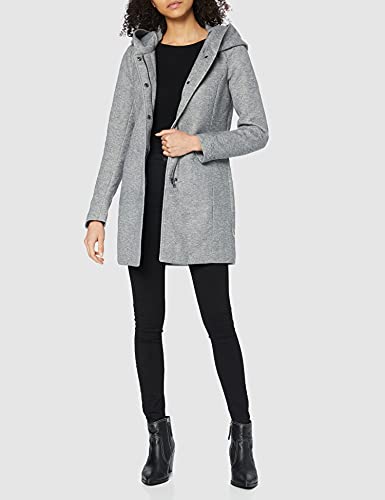 Only onlSEDONA Coat OTW Noos Abrigo, Gris (Light Grey Melange), 36 (Talla del Fabricante: Small) para Mujer