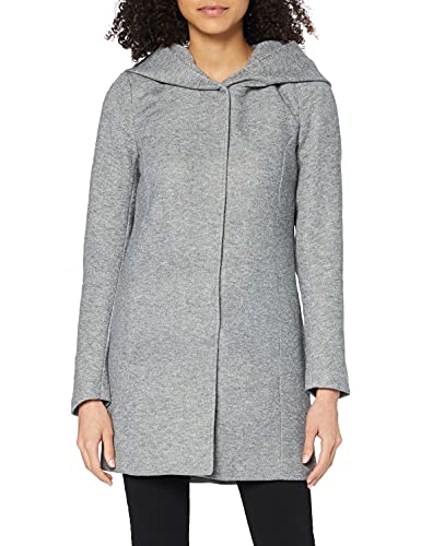 Only onlSEDONA Coat OTW Noos Abrigo, Gris (Light Grey Melange), 36 (Talla del Fabricante: Small) para Mujer