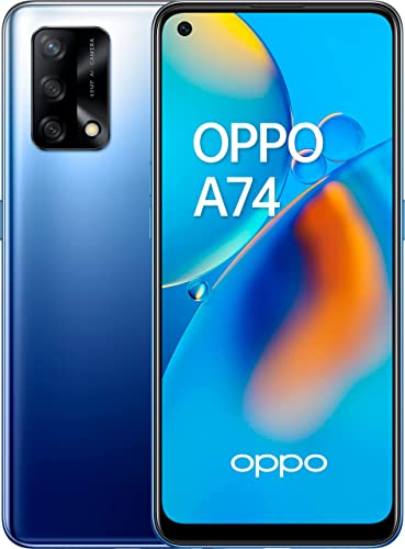 OPPO A74 - Smartphone 128GB, 6GB RAM, Dual SIM, Carga rápida 33W - Azul