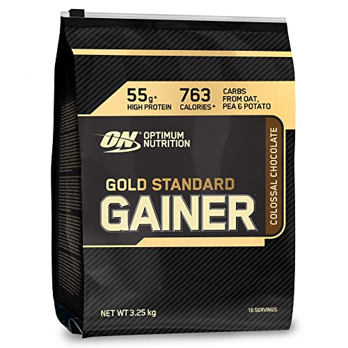 Optimum Nutrition Gold Standard Gainer, Mass Gainer, Proteínas en Polvo para Aumentar Masa Muscular y Recuperación, Chocolate, 16 Porciones, 3,25 kg