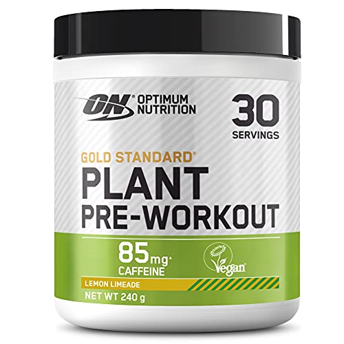 Optimum Nutrition Gold Standard Plant Pre-workout, Pre Workout Vegano en Polvo con Cafeína, Limonada, 30 Porciones, 240 g