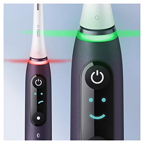 Oral-B iO 8N Cepillo de Dientes Eléctrico con Mango Recargable, Tecnología Magnética de Braun, 1 Cabezal de Recambio, Pantalla a Color, Cargador y Estuche de Viaje Premium - Morado