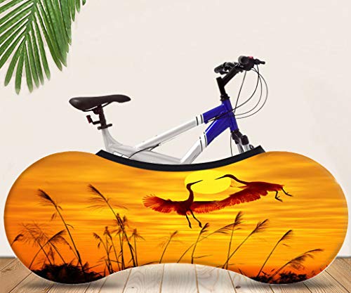 Orange Sky Couple Birds Fundas Para Bicicletas, Funda Para Almacenamiento En Interiores Para Bicicletas, Funda Antipolvo Resistente, Funda Protectora Bicicleta De Montaña Y Carretera, Anti Uv