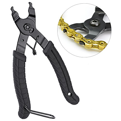 Oumers Alicate de Ciclismo,Alicate de Cadena Missing Link 2 en 1 Abridor Eliminador de más Cerca Alicate/Herramienta de Cadena de Bicicleta Compatible con Todas Las Cadenas de Velocidad Reparación