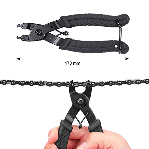 Oumers Alicate de Ciclismo,Alicate de Cadena Missing Link 2 en 1 Abridor Eliminador de más Cerca Alicate/Herramienta de Cadena de Bicicleta Compatible con Todas Las Cadenas de Velocidad Reparación