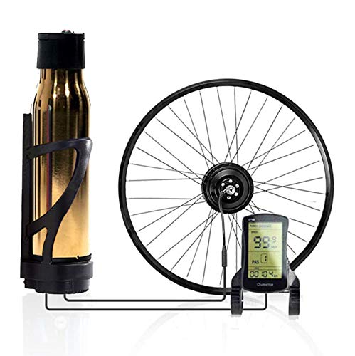 OUYA Kit de conversión de Bicicleta eléctrica de 36 V 350 W con Pantalla LCD, batería y Cargador, Kit de conversión de Bicicleta eléctrica con Control de Cubo de Motor sin escobillas,B,27.5''