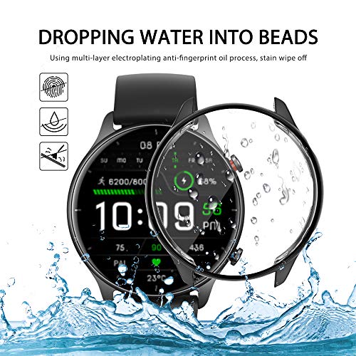 PaceBid Funda Compatible con Amazfit GTR 2e/GTR 2– Todo alrededor protector Funda de parachoques de silicona suave premium delgada Cubierta de goma transparente para Amazfit GTR 2e/GTR 2- Negro