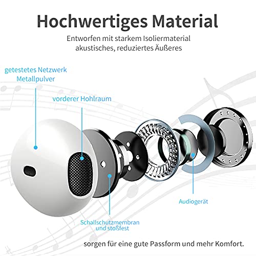 [Pack de 4] Auriculares, Auriculares Estéreo Intrauditivos con Micrófono y Control de Volumen, Auriculares con Cable para Smartphones Android, MP3/MP4, Walkman y Todos los Dispositivos de 3,5 mm…