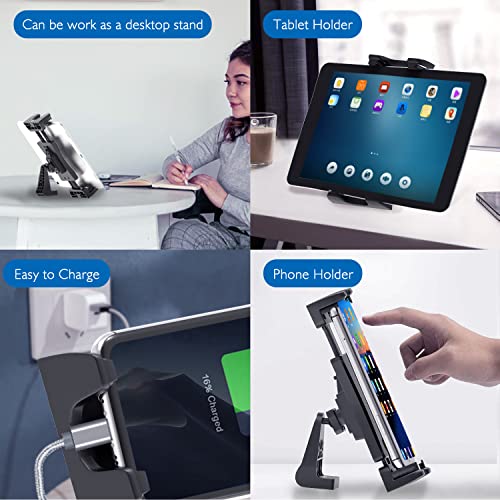 Padwa Lifestyle Universal Tablet Trípode Adaptador Montaje Clip Compatible con Selfie Stick Pole Camera Trípode Monopie Soporte Para tabletas iPad Pro iPad Mini iPad Air teléfono de 4.7" - 12.9"