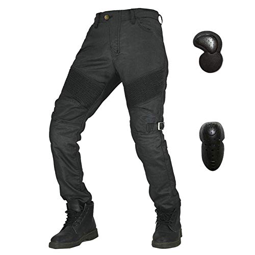 Pantalones De Ciclismo Elásticos Protectores Para Motocicletas, Pantalones De Moto Jeans A Prueba De Viento, Pantalones De Montar Retro Para, Pantalones Anticaídas Otoño E Invierno (S)