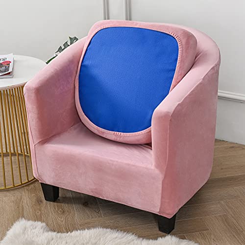 papasgix Funda de Sillón Chesterfield Elasticas,2 Piezas Cubre Fundas de Sofá Chester 1 Plaza Terciopelo Lavables,Fundas Protector de Butaca Elegante para Dormitorio Recepción(Rosa，2)