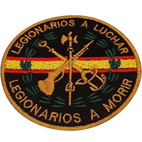 Parche bordado Emblema militar Legionario (7,5cm x 7,5cm). Parche termoadhesivo para planchar o coser sobre camisetas, chaquetas, mochilas, gorras, etc