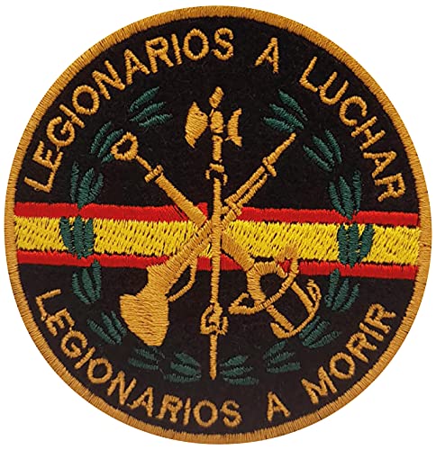 Parche bordado Emblema militar Legionario (7,5cm x 7,5cm). Parche termoadhesivo para planchar o coser sobre camisetas, chaquetas, mochilas, gorras, etc
