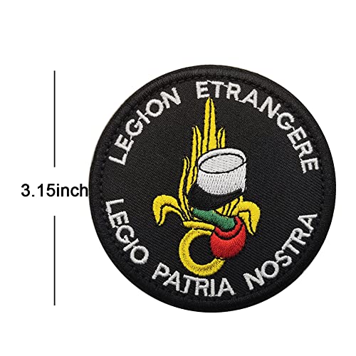 Parche de Legión Extranjera Francesa Legión Etrangere Táctico Militar Ejército Bordado Insignia Coser en Brazalete Emblema Moral Aplique para gorras Bolsas, chalecos Uniformes Parches de cierre