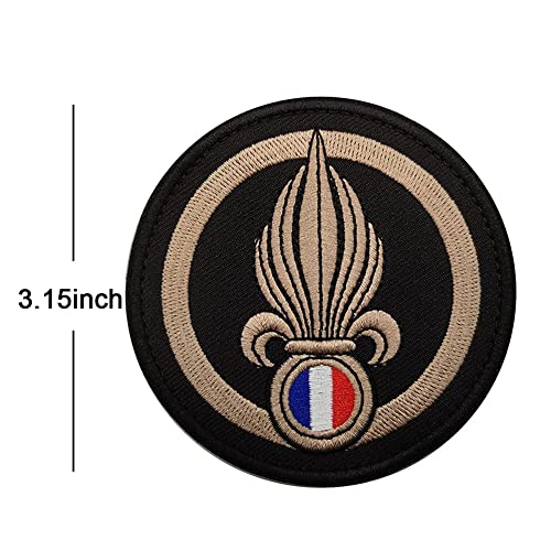 Parche de Legión Extranjera Francesa Legión Etrangere Táctico Militar Ejército Bordado Insignia Coser en Brazalete Emblema Moral Aplique para gorras Bolsas, chalecos Uniformes Parches de cierre