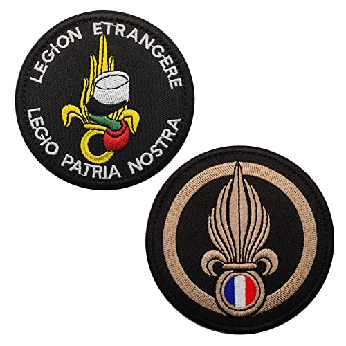 Parche de Legión Extranjera Francesa Legión Etrangere Táctico Militar Ejército Bordado Insignia Coser en Brazalete Emblema Moral Aplique para gorras Bolsas, chalecos Uniformes Parches de cierre