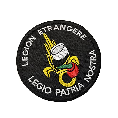 Parche de Legión Extranjera Francesa Legión Etrangere Táctico Militar Ejército Bordado Insignia Coser en Brazalete Emblema Moral Aplique para gorras Bolsas, chalecos Uniformes Parches de cierre