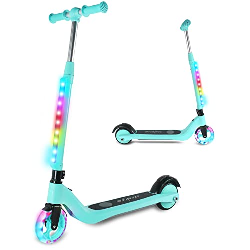 Patinete electrico niños, TOEU Patinete electrico niño, Altura Ajustable, Luz LED Intermitente ,Patinete electrico niños 3 a 10 años , hasta 8 km/h, Gama 7.5km