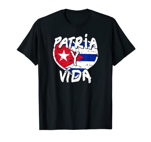 Patria Y Vida Cuba Cuban Flag Freedom Movement Camiseta