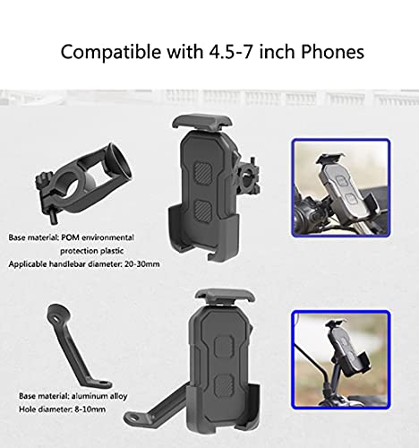 PDHTHGJ Soporte Movil Motocicleta Ajustable Soporte Movil Bici Anti-vibración Soporte Movil Moto de 4.5-7 Pulgadas, Soporte Motocicleta Compatible con Motocicleta Fantic (Size : B1)