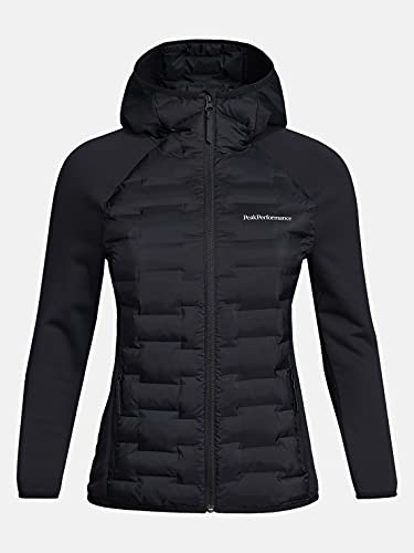 Peak Performance Argon Hybrid - Sudadera con capucha para mujer, color negro, L